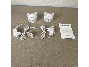 Beemoo V30 Babyvakt Trådlös Ljudövervakning Vit Baby Monitor Intercom Nattlampa