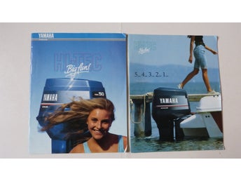 4 st. YAMAHA Outboards Svenska kataloger från 1991, 1992, 1993 och 1998