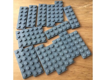 Lego 2x6 platta mörkgrå 16st