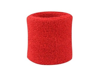 Svettband - Röd - Vristband - Korta [8cm] - Singelpack
