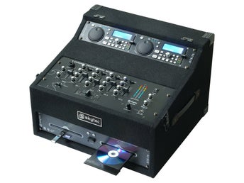 DJ flightcase med 5-kanals DJ-mixer och 2st USB-spelare CD-spelare, kostat 8000