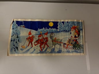 Retro pappersbonad julbonad ca 18*37 cm