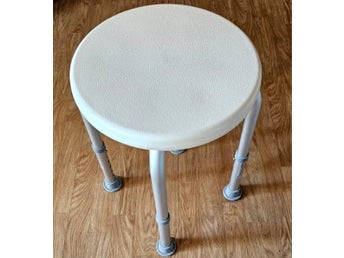 300 lbs kapacitet duschstol, duschpall, 6 justerbara höjder, halkfri design
