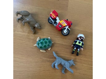 Playmobil djur o motorcykel