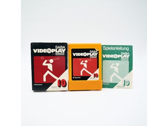 Saba Videoplay Videocart 10 Baseball Komplett till Fairchild Channel F