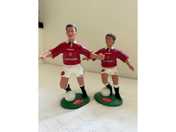 Manchester United-figurer: Teddy Sheringham och Ole Gunnar Solskjær