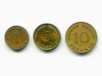 Tyskland 1 5 10 Pfennig 1948 49 Bank Deut 381752753 ᐈ Kop