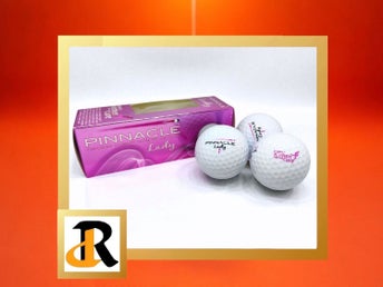 3 st Pinnacle Lady Golfbollar, rosa bandet