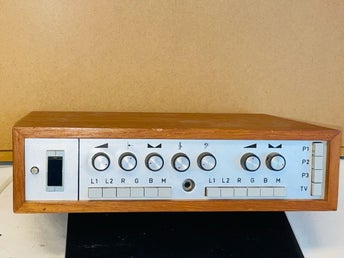 förstärkare, 60-tal, PGBM, radio, mikrofon, grammofon, band, teknikhistoria.