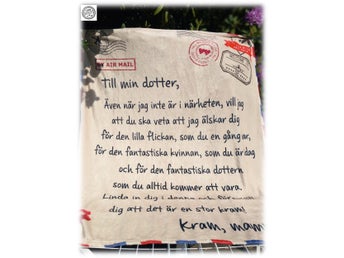 Till min dotter filt som ett brev Par avinion Fint skick