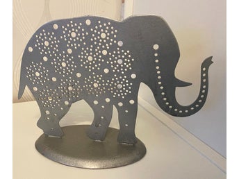 Elefant i metall (Indiska)