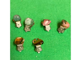 3 par örhängen clips 60-tal 70-tal 80-tal retro vintage smycken oanvända parti