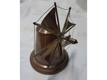 Vintage windmill Liten koppar väderkvarn - Portugisiskt hantverk