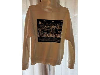 Zadig & Voltaire vit hoodie, storlek S