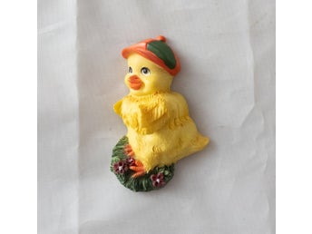 Kyckling med Keps - Vintage Kylskåpsmagnet