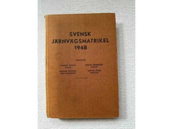 BOK Svensk Järnvägsmatrikel 1948 av Ragnar Trolle, Gustaf Söderling, Hilding TÅG