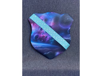 Märkestavla för simmärken/smycken Planet /Turkos stjärna