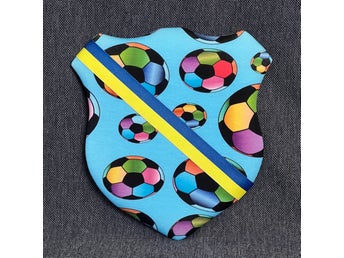 Märkestavla för simmärken/smycken Fotboll/Heja Sverige