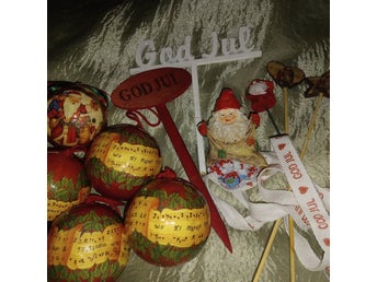 Julpaket 1 - tomte, julgranskulor m.m. - jul advent dekoration julgranspynt