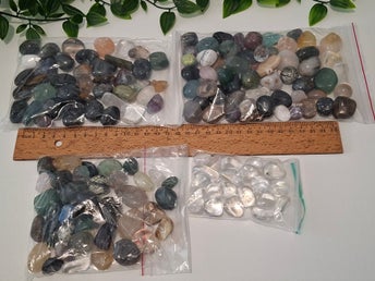 1.2 kg Blandade Trumlande Halvädelstenar
