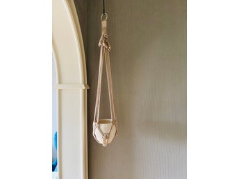 Handgjord Makraméampel 70 cm – BEIGE(Bobbiny Premium)