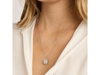 Halsband med diamant (2.52 ct) i 14 karat, 46 cm