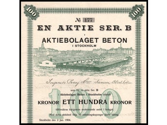 1904 Stockholm: Aktiebolaget Beton i Stockholm