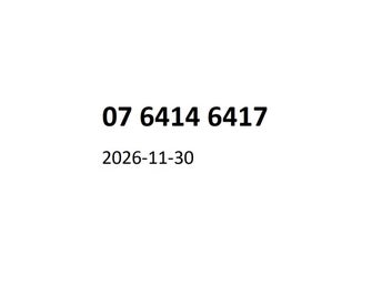 0 7 641 4 641 7 Diamant mobilnummer kontantkort guldnummer guld nummer mobil
