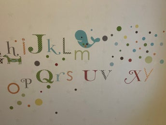 Vägg dekoration, alfabetet
