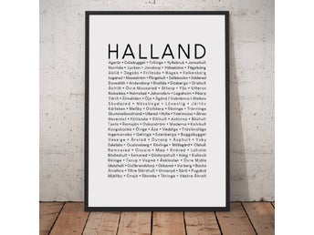 Poster, Halland text, A4