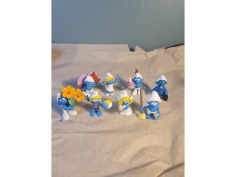 8 st smurfar Schleich Peyo Smurf Samlarfigur