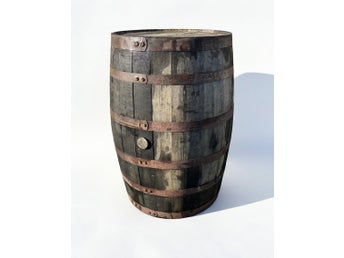 Vintage whiskyfat i ek , Vattentunna , Ektunna , Trätunna , Regntunna 200 liter