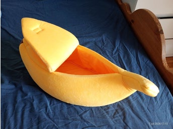 NY Banan - rolig gul Djurbädd för en liten katt eller hund