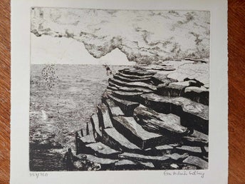 Eva Holmér-Edling signerad etsning “Vid Neptuni åkrar”, 1972