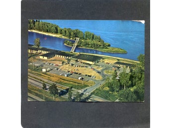 Flygvy över ESSO MOTOR HOTEL Karlstad 1970tal