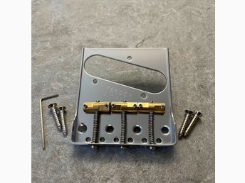 Fender Telecaster Bridge Cut Down Sides, Brass Saddles!