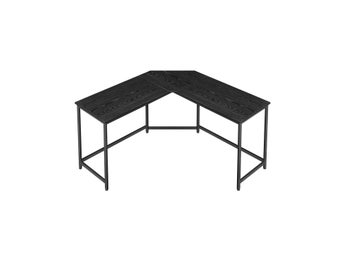 VASAGLE L-format skrivbord, spelbord, 149 x 149 x 76 cm, Ebony Black LWD073B56