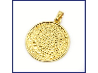Hänge, 14K guld, Faistosdisken (vikt 1,54g, diameter 22,4mm)