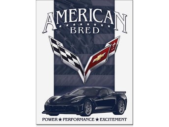Corvette, American bred Plåtskylt
