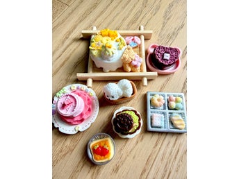Miniature Dessert and Cake Figurines Squishy Set