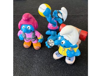 Smurfarna figurer, 3 st, Schleich, 2000