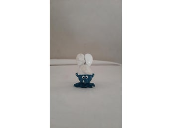 SMURFARNA SMURF SOM STÅR PÅ HÄNDER MÄRKT PEYO BULLY RETRO
