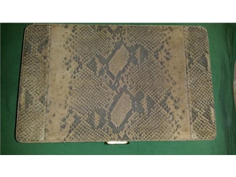 etui 30/40-tal skinn vintage 18x28,5 cm