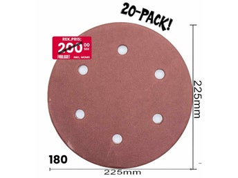NYTT SENMAI 20-pack slipskivor | Diameter 225 mm | Korn K180