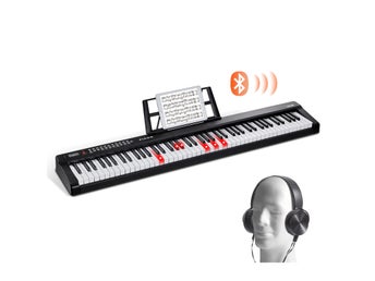 Digitalpiano 88 tangenter, semiviktade, 1000 toner, Bluetooth, högtalare