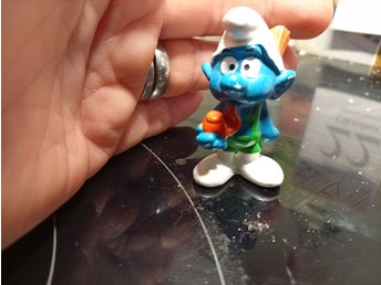 Smurf med pipa - Vintage samlarfigur