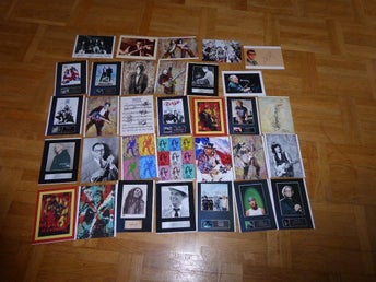 32 st. olika musikmemorabilia fotografier 11 x 15 cm