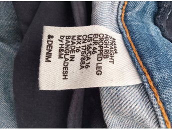 H&M blå gravidjeans, storlek EUR 46 / US 16