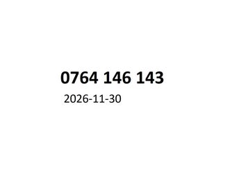 0764 146 143 Diamant mobilnummer kontantkort guldnummer guld nummer mobil