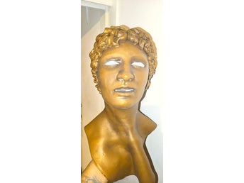 Staty mask silicone silikon mask bronze statue mask silicone